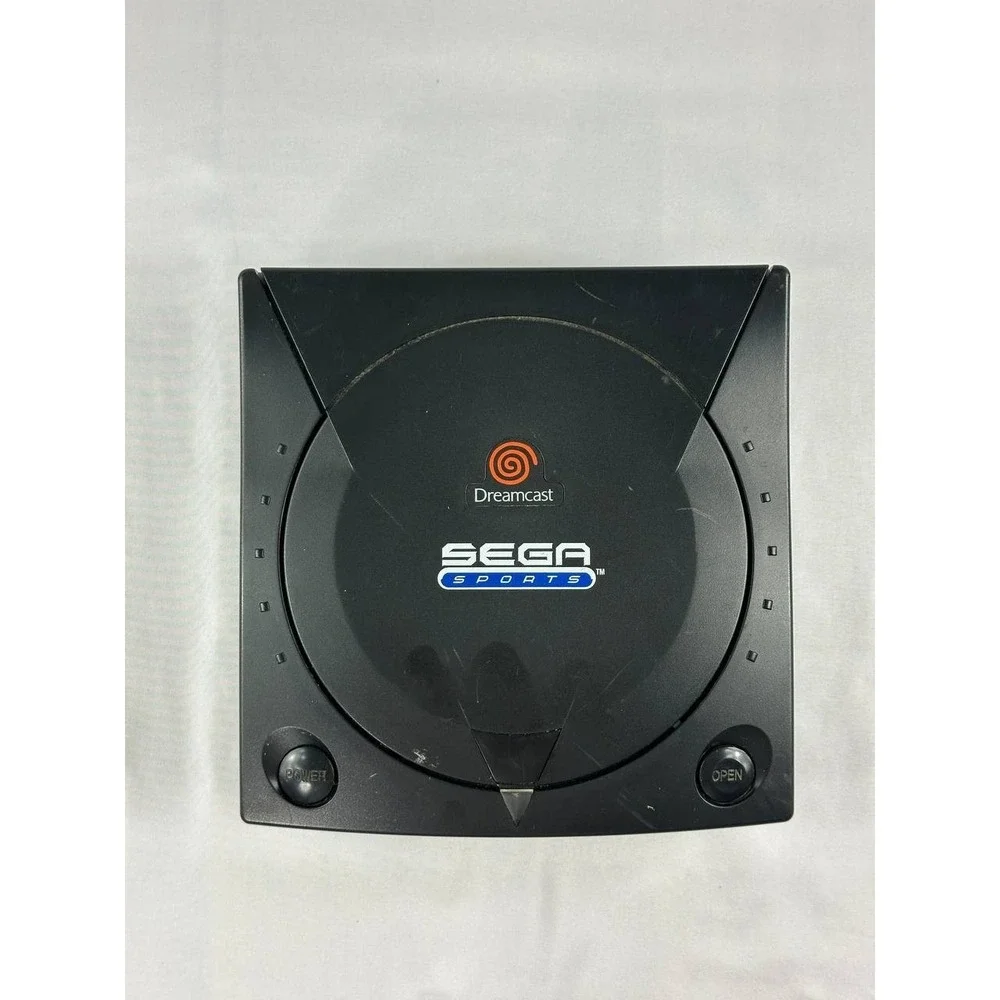 Sega Dreamcast Sega Sports Black Console HKT-3020 2 Controllers VMU 2 Games